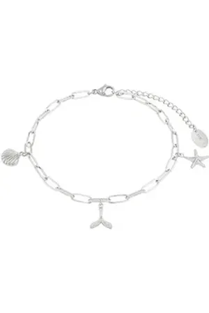 QS by s.Oliver Fußkette Fußkette für Damen, Edelstahl, Wal (Fußkette, 1-tlg) silberfarben