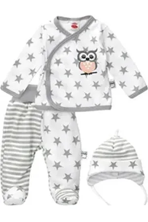 Makoma Wickelshirt Set Eule Sterne grau 80 (9-12 Monate)