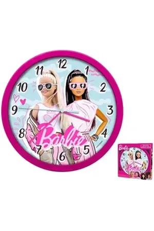 Barbie Uhr (Kinderwanduhr 25 cm) rosa