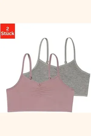 Buffalo Bustier (Packung, 2-tlg) mit verstellbaren Trägern grau|rosa 182