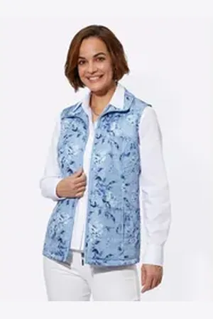 WITT WEIDEN Jerseyweste Steppweste blau 48