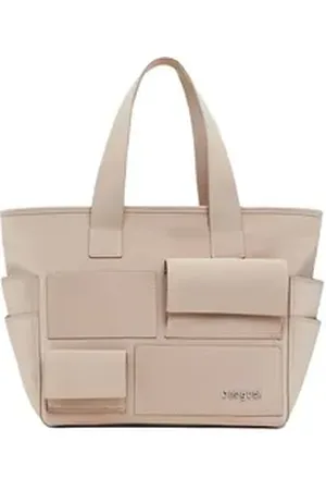 Desigual Shopper Face Pravia Shopping Bag beige