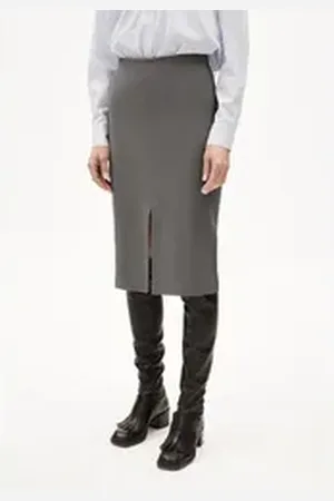 Armedangels Minirock MEDITAA Damen (1-tlg., Slim Fit) Jerseyrock aus LENZINGTM ECOVEROTM Viskose Mix grau M/38/40