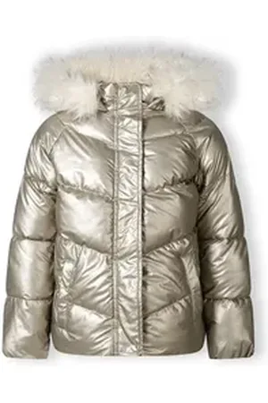 Minoti Winterjacke Gefütterte Jacke mit abnehmbarem Kunstfell (2y-14y) goldfarben 122-128cm