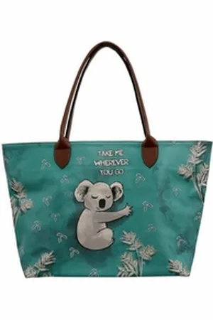 Dogo Weekender Damen Weekender Koala Hug Vegan Damen Handtaschen (Fashion), Vegan grün