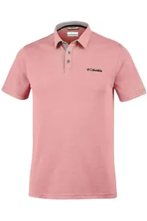 Columbia Poloshirt Nelson PointTM mit aufgesticktem Markenschriftzug rosa XL