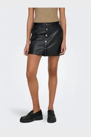 ONLY Lederimitatrock ONLAMAZING-LIORA HW FAUX LEAT SKIRT PNT schwarz L (40)