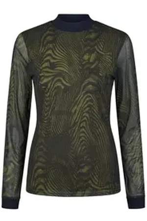 Marc Aurel Shirtbluse mit abstraktem Linienprint grün 34