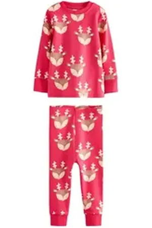 Next Pyjama Weihnachtlicher Pyjama aus 100 % Baumwolle (2 tlg) rosa 74-80 (9-12 Mon.)