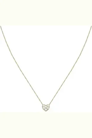 FAVS Collier Mädchen-Kette 375er Gelbgold 6 Zirkonia gelb|goldfarben
