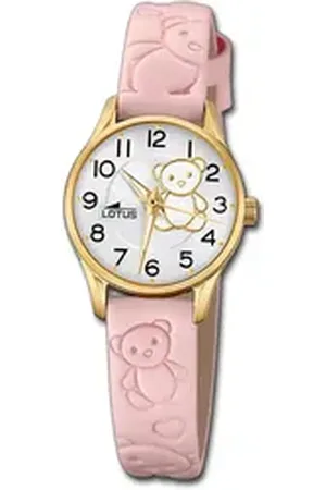 Lotus Quarzuhr Jugend Kinderuhr Leder rosa, (Analoguhr) rosa
