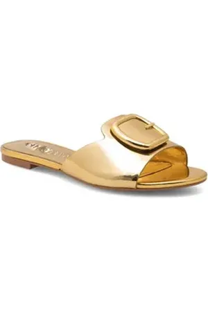 EVA MINGE Pantoletten Damen REGINE-SL2273-1 Golden Pantolette goldfarben 37 EU