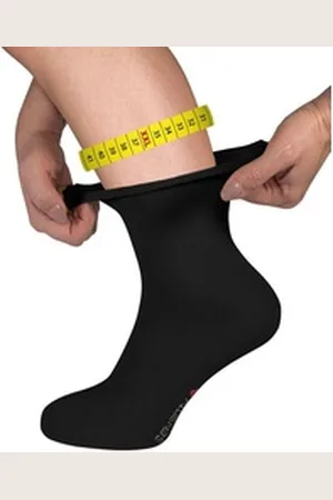 Fußgut Gesundheitssocken "Sensitiv Elegant Socken" feine Strickung, druckfreier Rollbund (1-Paar) keine Druckstellen, da extrem dehnbar, venenfreundlich, antibakteriell schwarz 39-42