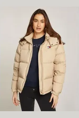 Tommy Hilfiger Steppjacke TJW ALASKA PUFFER EXT mit Logostickereien beige L (40)