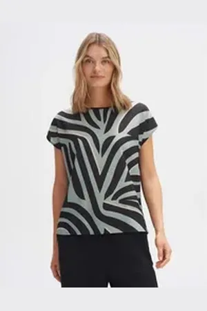 Opus Print-Shirt Shirt SEVELA PRINT Regular aus Material Mix grün 40