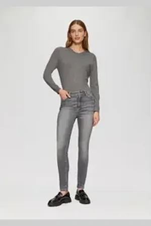 QS by s.Oliver 5-Pocket-Jeans Jeans Anny / Super Skinny Fit / High Rise / Extra Slim Leg grau 36/28