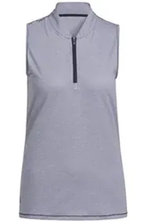 adidas Sportswear Poloshirt Two-Color Ottoman Sleeveless Golf Poloshirt Damen (1-tlg) mit Reißverschluss blau