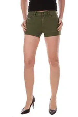 Diesel Jeansshorts Bootzee 0111D Stretch Regular Slim Shorts Damen Jeans grün