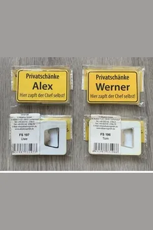ALBATROS Schlüsselanhänger \\Sebastian\\" - Flaschenöffner Ortsschild Männername