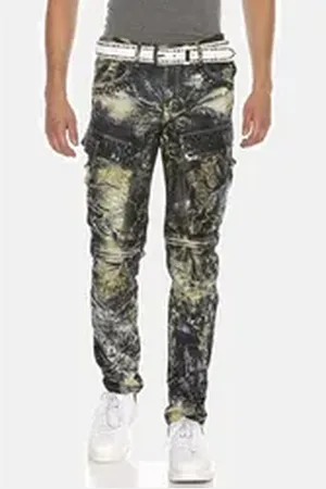 Cipo & Baxx Regular-fit-Jeans Jeans in Regular Fit, CD-494 gelb|schwarz 40