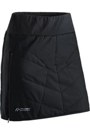Maier Sports Sweatrock Skjoma Skirt W Damen Überrock, atmungsaktiv und windabweisend, elastischer Bund schwarz 44