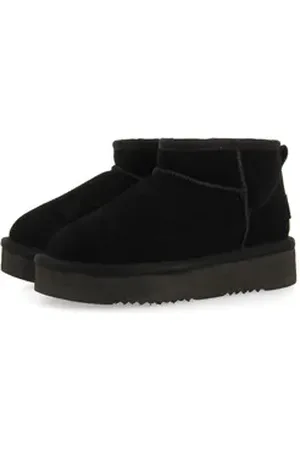 Gioseppo BLONS Plateaustiefelette Plateauboots, Schlupfboots, Winterboots aus Leder schwarz 38 EU
