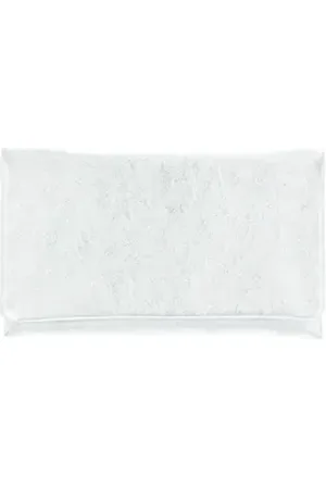 Abro+ Clutch Leather Mimosa silberfarben S | 23.5 cm x 14.5 cm x 2.5 cm