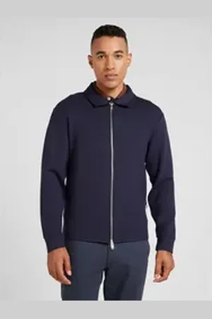 SELECTED HOMME Sweatjacke (1-tlg) Plain/ohne Details blau L