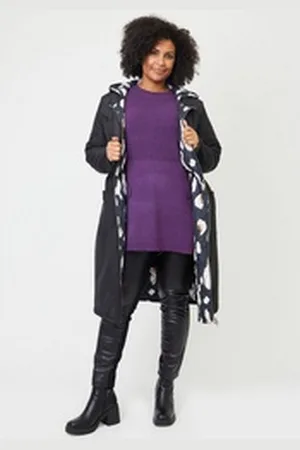 ADIA Parka mit Multicolor Innen-Design schwarz 40
