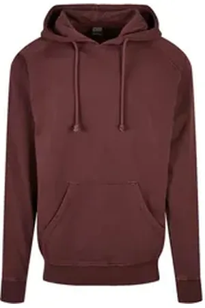 Urban classics Sweatshirt Herren Overdyed Hoody (1-tlg) rot M