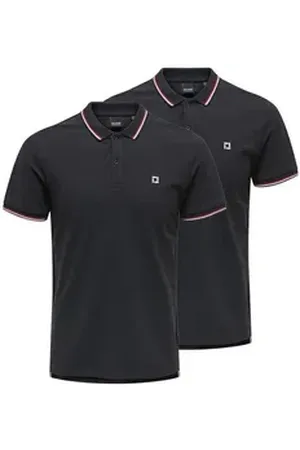 Only & Sons Poloshirt 2er Pack Onsefletcher (Spar-Set, 2-tlg) Poloshirt - Baumwolle - Atmungsaktiv - Hochwertiger Piqué-Stoff blau S