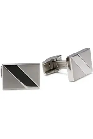 Boccia Titanium Boccia Manschettenknöpfe Reintitan teilpoliert 12 x 18 mm 0603-01
