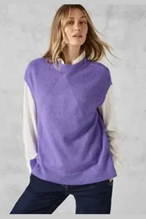 CECIL Strickpullover mit Turtleneck lila XL (44)