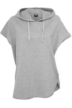 Urban classics Rundhalspullover Damen Ladies Sleeveless Terry Hoody (1-tlg) grau L