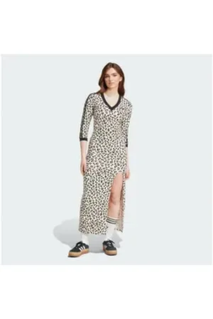 adidas Originals Maxikleid LEOPARD 3-STREIFEN MAXIKLEID schwarz 2XS