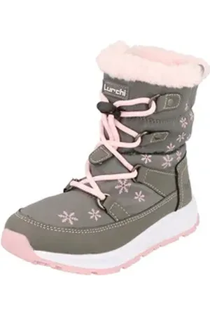 Lurchi 63L0013003 Mädchen Schuhe Tex Stiefel gefüttert Zugband Winterboots Reißverschluss grau 27 EU
