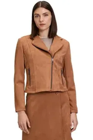 Betty Barclay Jackenblazer Bikerjacke mit Reißverschluss Form braun 48