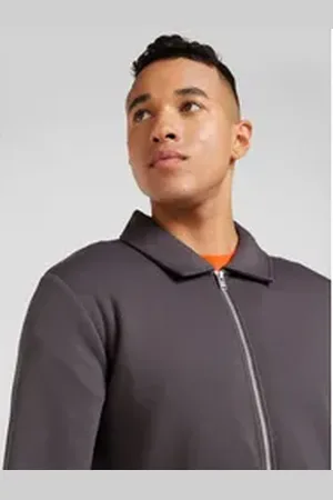 SELECTED HOMME Sweatjacke SLHEMANUEL SOFT FULL ZIP SWEAT NOOS (1-tlg) Plain/ohne Details grau M