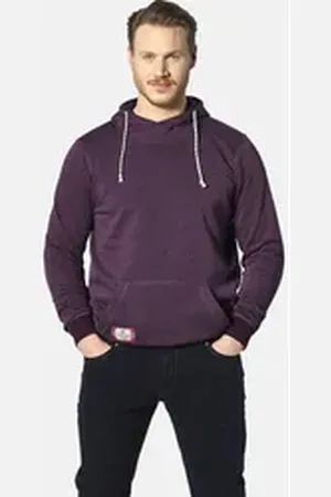 Jan Vanderstorm Kapuzensweatshirt BLANKARD mit asymmetrischem Kragen rot XL (56/58)