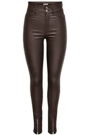 ONLY Jeansjeggings ONLPALMER-NYA (1-tlg) Plain/ohne Details braun XL