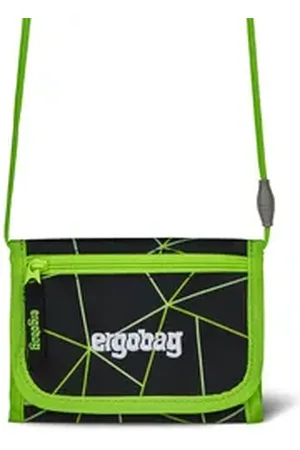 Ergobag Schulranzen Brustbeutel CyBär Race (1 Stück), Münzfach, Fahrkartenfach, Geldbeutel grün