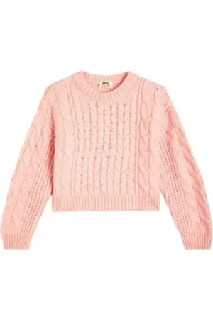Koton Rundhalspullover Rundhalsausschnitt Haarzopf rosa 146