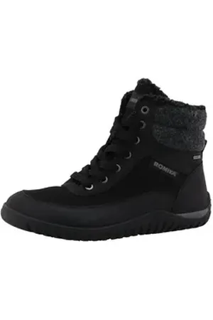 Romika Winterboots, Keilabsatz, Schürboots, Outdoorschuh mit Filzkragen schwarz 36 EU