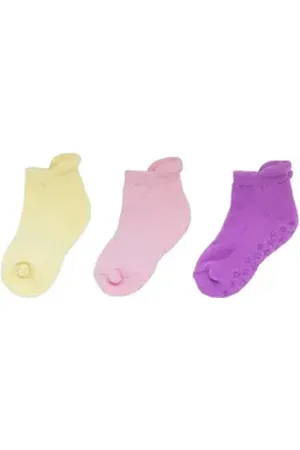 Yalion Kurzsocken ® weiche Kinder Socken mit Halbplüsch in mehreren verschiedenen (3-Paar) bunt EU15/16