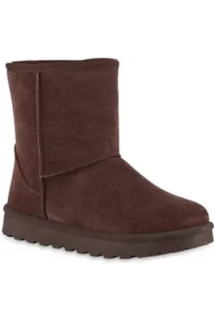 VAN HILL Damen Warm Gefütterte Winter Boots Stiefeletten Bequeme Schuhe 841490 Winterstiefelette Schuhe braun 38 EU