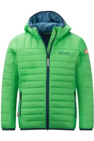 TROLLKIDS Steppjacke Eikefjord Recyceltes Material blau|grün 164