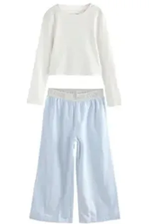 Next Pyjama Gestreifte Schlafanzüge aus Webmaterial, 2er Pack (2 tlg) blau 146 (11 J.)