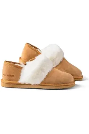 Fellhof Hausschuh Komfort Damen Pantoffel (1 Paar, 1-tlg., 1 Paar) aus echtem Lammfell braun 38 EU