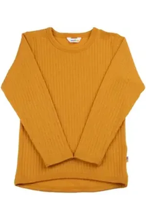 Joha Langarmshirt aus Merinowolle blau|gelb 170