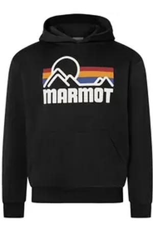 Marmot Kapuzenpullover Coastal Hoody mit -Grafik in Siebdruck auf der Brust schwarz XL